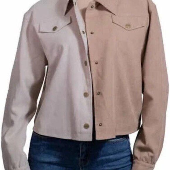 Wrangler Tops - Wrangler Women's Size XL Beige Corduroy Cropped Shirt Jacket NWT